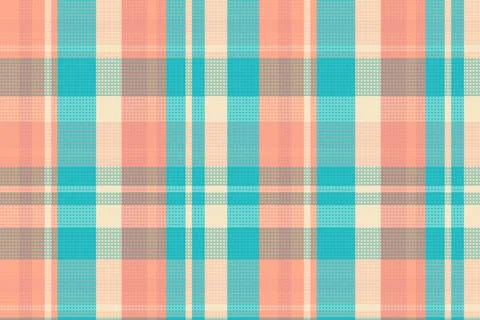 Tartan plaid pattern with texture and summer color. Stock Illustration
