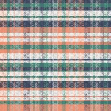 Tartan plaid pattern with texture and retro color. Stock Illustration