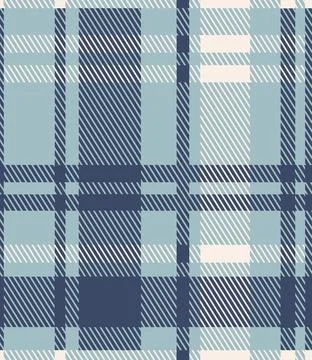Tartan plaid. Scottish pattern in dark, blue and white check. The Scottish cage Stock Illustration