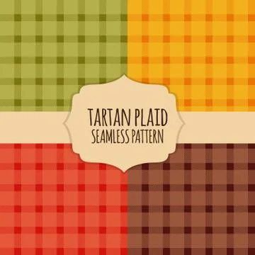 Tartan plaid seamless pattern background. Vector Illustration 库存插图