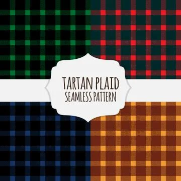 Tartan plaid seamless pattern background. Vector Illustration 库存插图