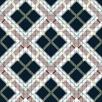 Tartan Plaid Seamless Pattern. Black and white fabric texture check tartan se Stock Illustration