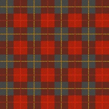 Tartan, plaid seamless scottish pattern of black red and yellow colors. EPS 10 库存插图