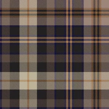 Tartan plaid textile pattern design in brown and blue for fashion and home .. Stock Illustration