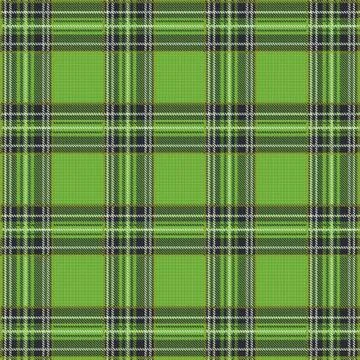 Tartan Plaid Vector Pattern Background with Fabric Texture Stock Illustration