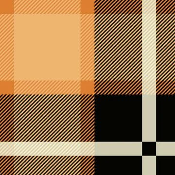 Tartan Seamless Pattern Background. Black and Beige Plaid, Tartan Flannel S.. Stock Illustration