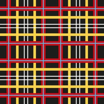 Tartan seamless pattern background in multicolored stripes with multi-layered Illustrazione stock