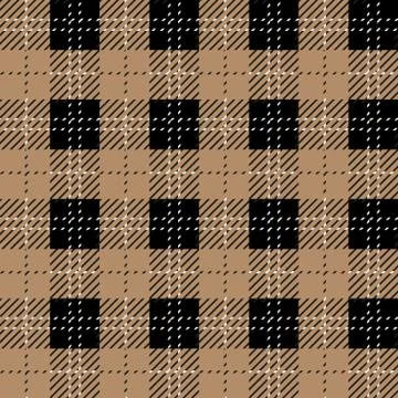 Tartan Seamless Pattern Background. Red, Black, Gray and White Plaid, Tartan Stock Illustration