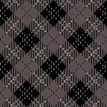 Tartan Seamless Pattern Background. Red, Black, Gray and White Plaid, Tartan Stock Illustration