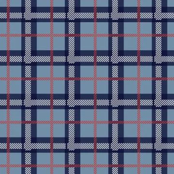 Tartan Seamless Pattern Background. Red, Black and Blue Plaid, Tartan Flannel Stock Illustration
