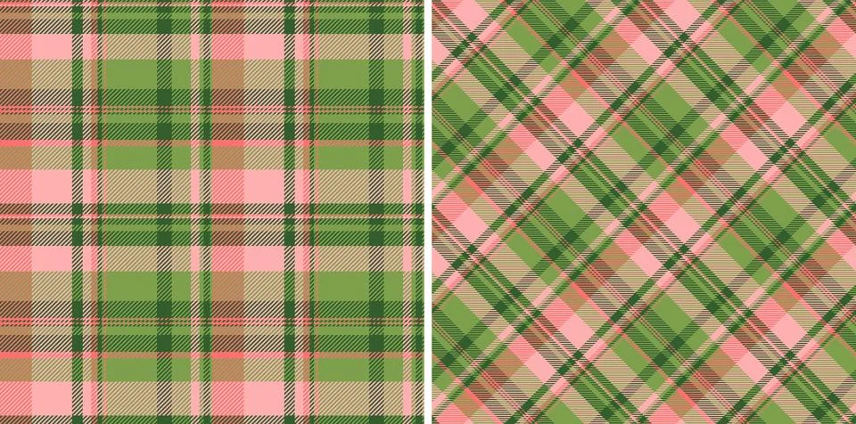 Tartan seamless pattern of background vector textile with a fabric check pl.. 스톡 일러스트