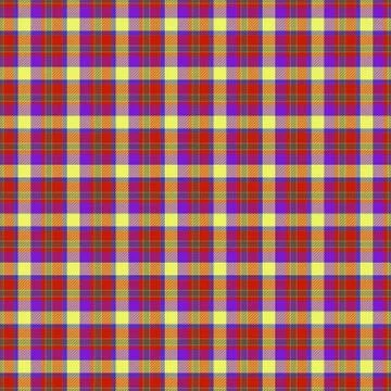 Tartan seamless pattern with yellow, blue and red color Stock Illustration