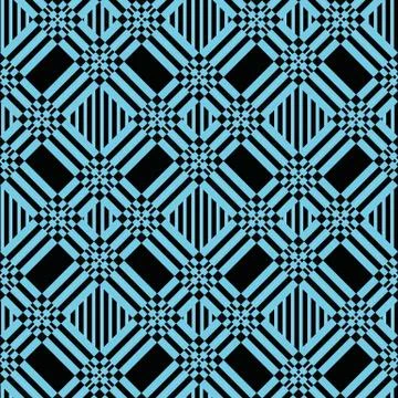 Tartan seamless vector patterns in black blue colors Stock Illustration