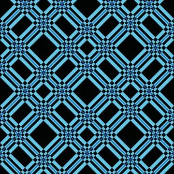 Tartan seamless vector patterns in black blue colors Stock Illustration