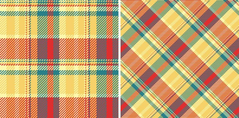 Tartan textile plaid of vector pattern seamless with a texture check backgr.. Stock Illustration