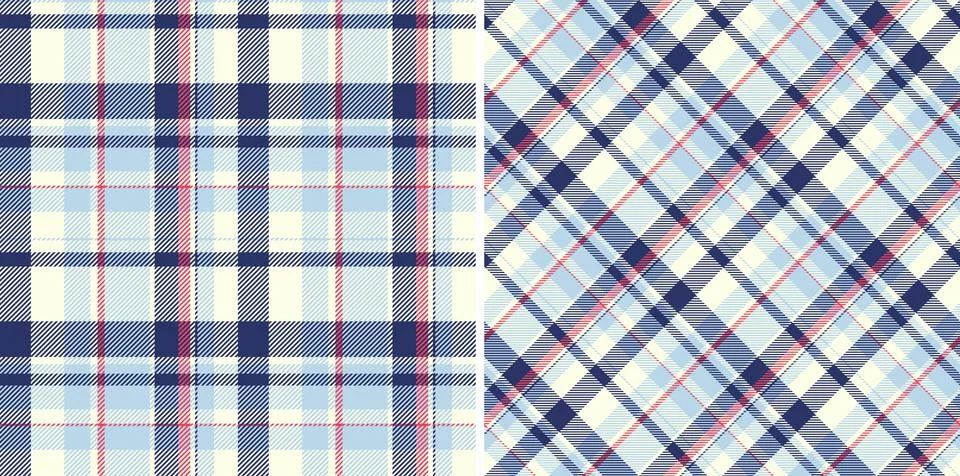Tartan texture plaid of vector check background with a seamless textile pat.. Stock Illustration