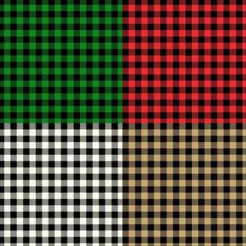 Tartane Backgrounds Set Stock Illustration