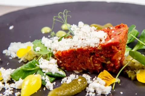 Tartar from tomatoes Stock Photos