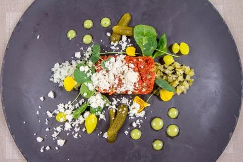 Tartar from tomatoes Stock Photos