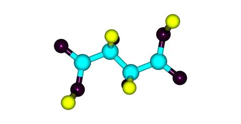 Tartaric acid molecular structure isolated on white Stock Illustration