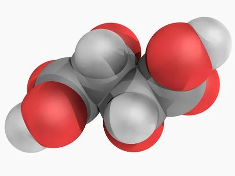 Tartaric acid molecule Stock Illustration