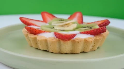 Tartlet close up rotate Stock Footage 236906878