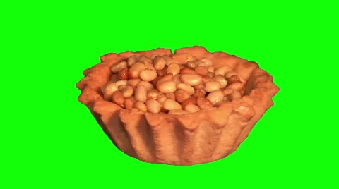 Tartlet with pine nut in caramel Stock Footage 48441402