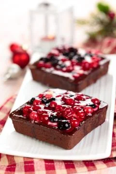 Tarts with berries. Stock Photos
