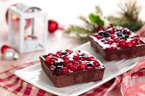 Tarts with berries. Stock Photos
