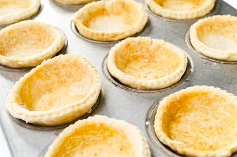 Tarts in pan Foto stock