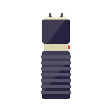 Taser electroshock icon flat vector. Tazer police Stock Illustration