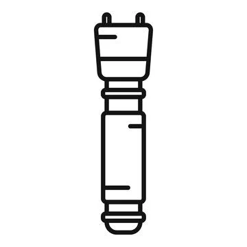 Taser electroshock icon outline vector. Tazer police Stock Illustration