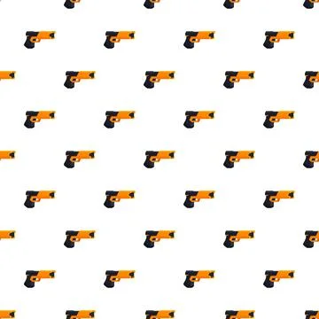 Taser gun weapon security defense seamless pattern Stock Illustration