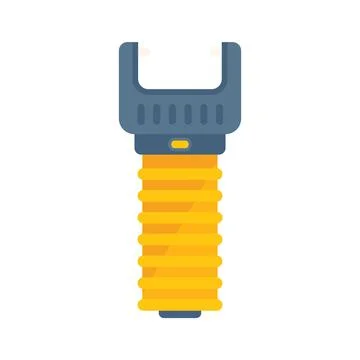 Taser law icon flat vector. Police tazer Stock Illustration