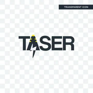 Taser vector icon isolated on transparent background, taser logo design Stock Illustration