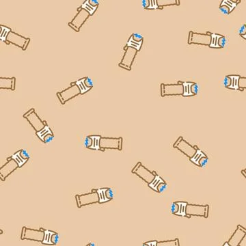 Taser weapon military vector seamless pattern Stock Illustration