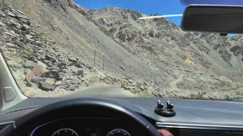 Tasha Ancient Road through the remote mountains of Xinjiang, China Stock Footage 342721746