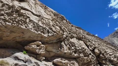 Tasha Ancient Road through the remote mountains of Xinjiang, China Stock Footage 342722180
