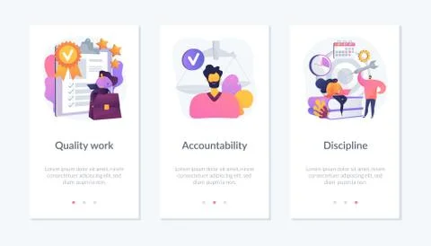 Task and project management app interface template. Stock Illustration