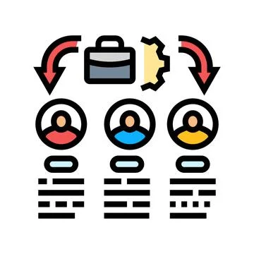 Task assignment color icon vector illustration 스톡 일러스트