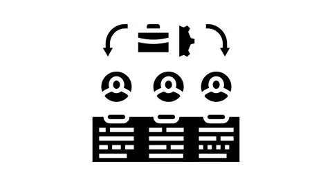 Task assignment glyph icon animation Stock Footage 326139859
