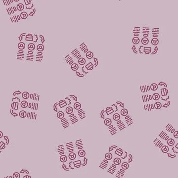 Task assignment line seamless pattern Stock Illustration