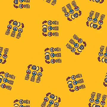 Task assignment vector seamless pattern Stock Illustration