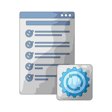 Task automation illustration Stock Illustration