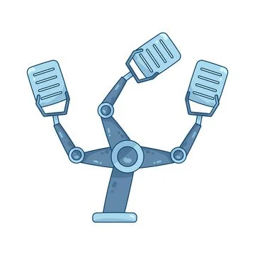 Task automation on robotic arms Ilustração Stock
