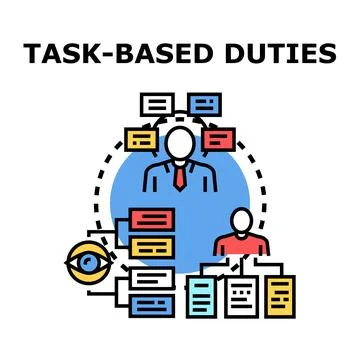 Task based duties delegating business process responsibility 스톡 일러스트