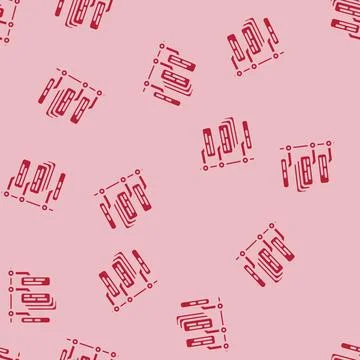 Task batching time management glyph vector seamless pattern Stock Illustration