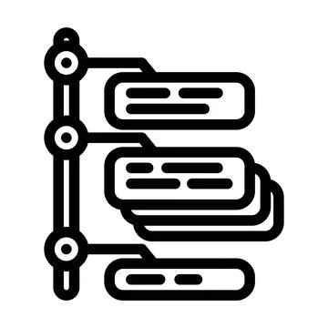 Task batching time management line icon vector illustration Stock Illustration