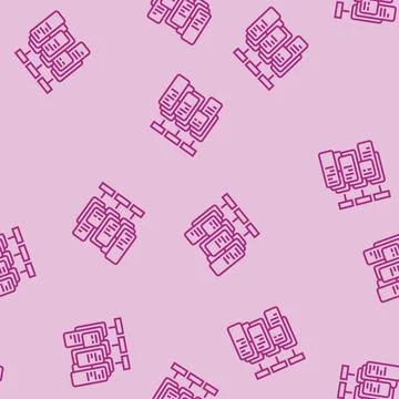 Task batching time management line seamless pattern Illustrazione stock