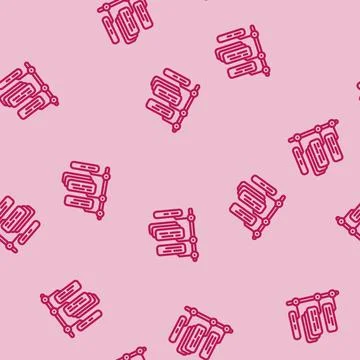 Task batching time management line vector seamless pattern Illustrazione stock